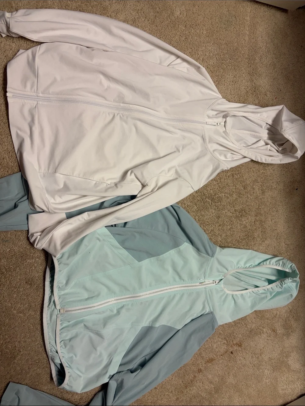 Women’s Lightweight Hooded Jacket - White and Mint